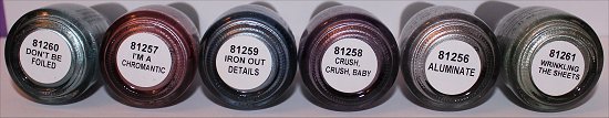 China Glaze Crinkled Chrome Collection 2014