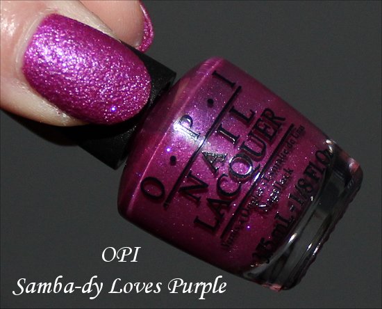 OPI Samba-dy Loves Purple Liquid Sand Swatches