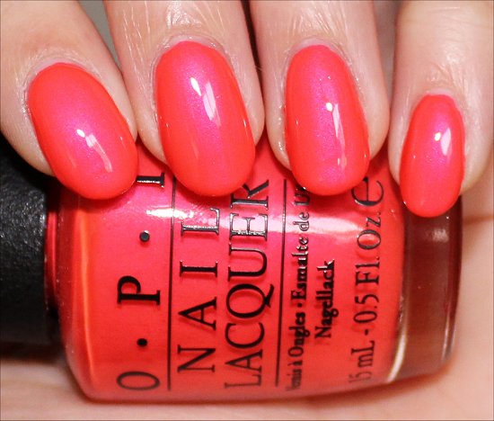 OPI Down to the Core-al Swatch Neon Collection Swatches