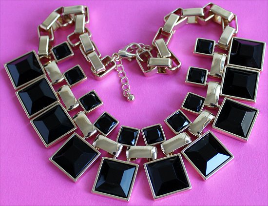 Forever 21 Box Chain Bib Necklace Statement Necklaces