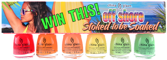 China Glaze Stoked to Be Soaked Set Giveaway