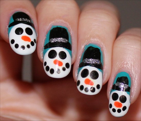 Snowman Nail Art Nails Tutorial