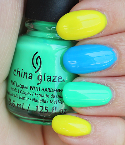 China Glaze Electric Nights Nail Art