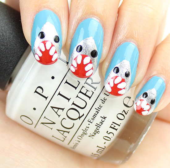 Shark Nail Art Tutorial 5