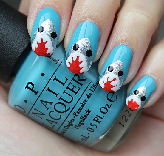 Shark Nails Nail Art Tutorial