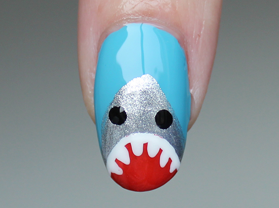 Shark Week Nail Art