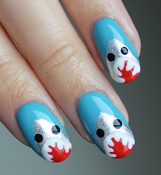 Shark Week Nails