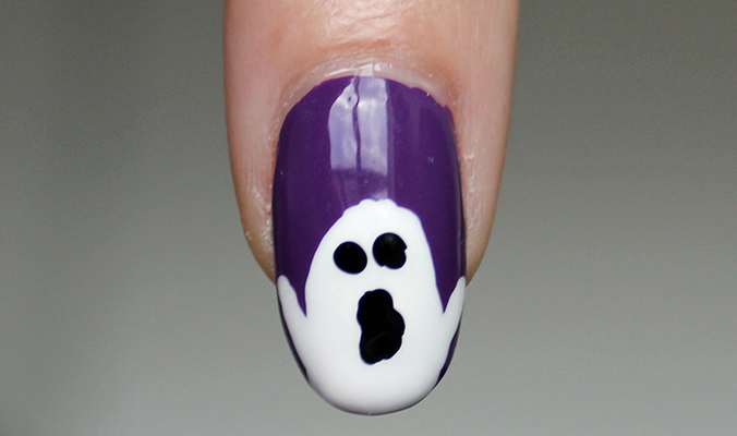 Ghost Nail Art for Halloween