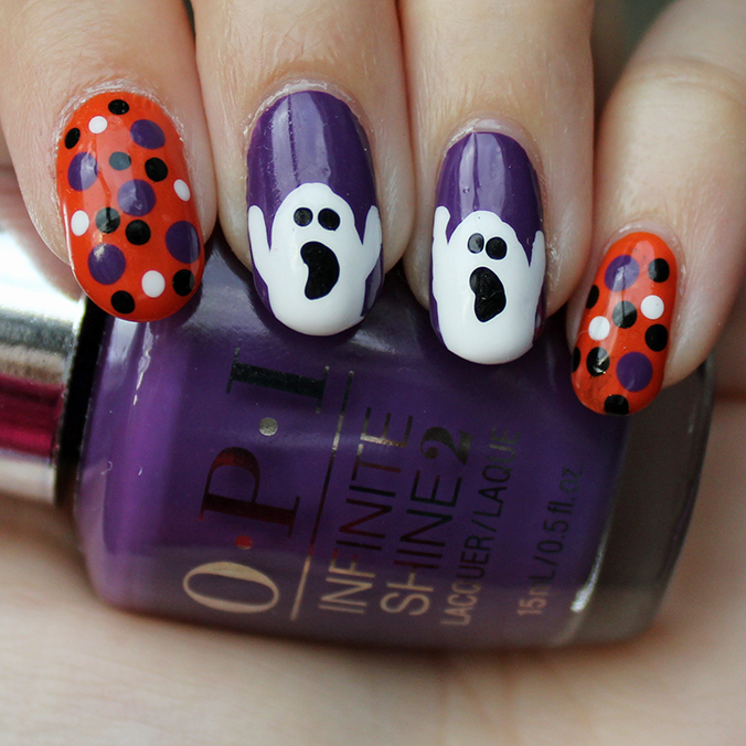 OPI Purpletual Emotion Halloween Nail Art