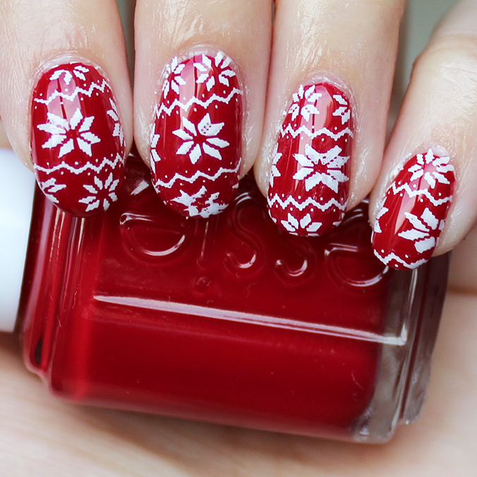 MoYou London Nail Art Ugly Christmas Sweater Nails