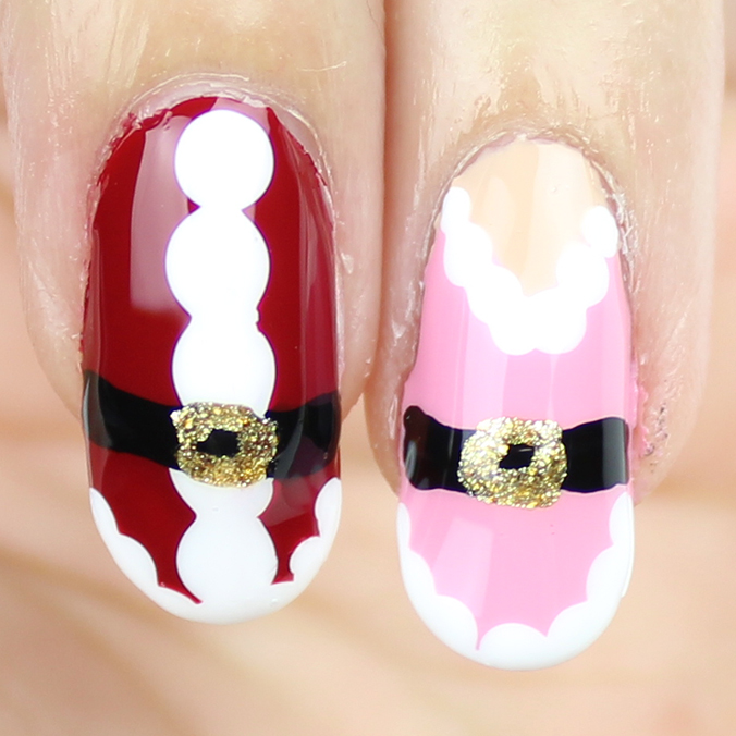 Mr & Mrs Claus Nail Art