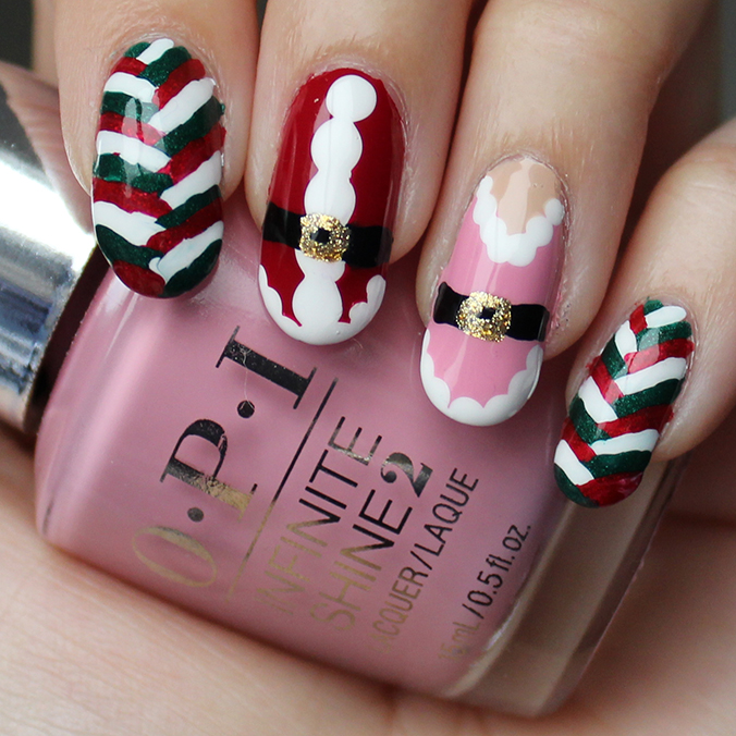 Mrs Claus Nail Art Nails