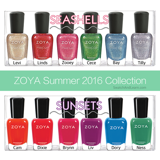 Zoya Summer 2016 Collection Seashells Sunsets