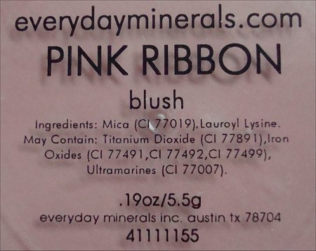 Everyday Minerals Pink Ribbon Blush Ingredients